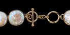 Coin Pearl Collar Necklace, Bezel-Set in Sterling Silver 892186 — second view