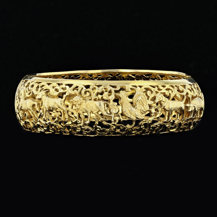21K Gold Zodiac Bangle   892262