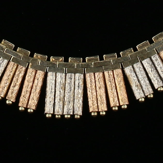Tri-Color Gold Vintage Necklace  16”