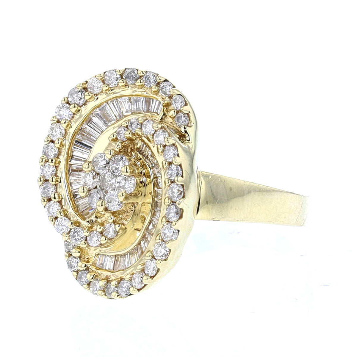 Diamond Swirl Vintage Ring
