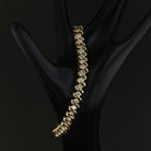 Vintage 14K Yellow Gold 7" Diamond Bracelet - David's Antiques & Jewelry