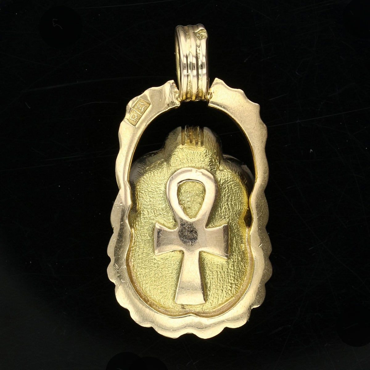 Ankh Turquoise 2 sided Pendant