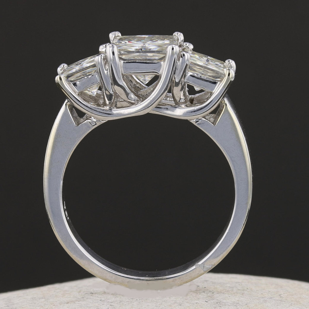 18K White Gold and Moissanite Ring