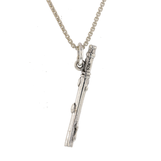 Sterling Silver Flute Pendant