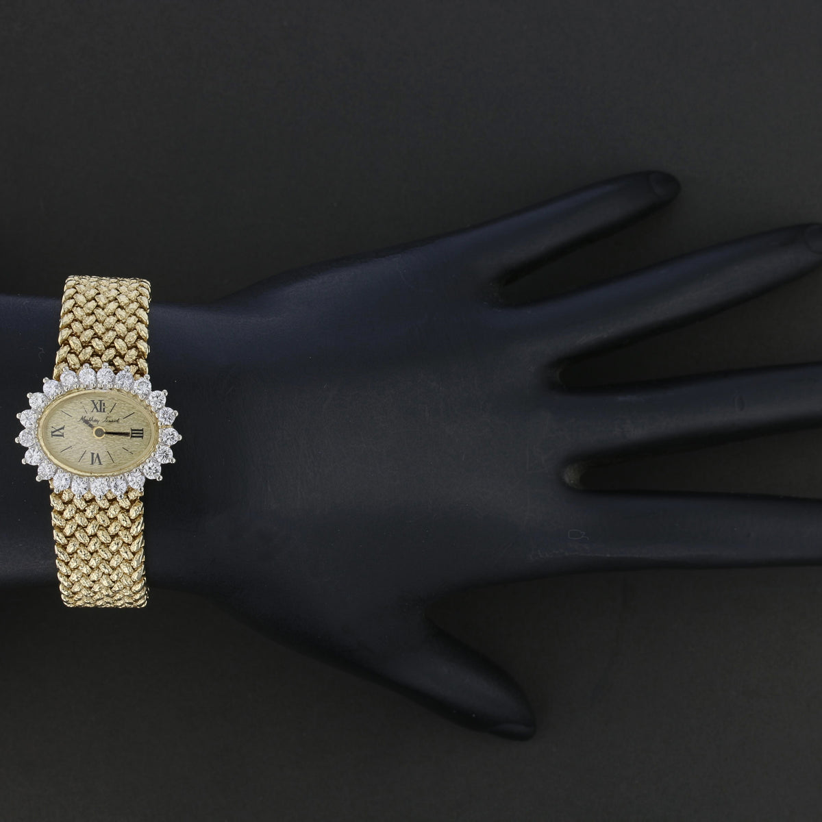 Vintage 14K Gold Mathey Tissot Diamond Watch