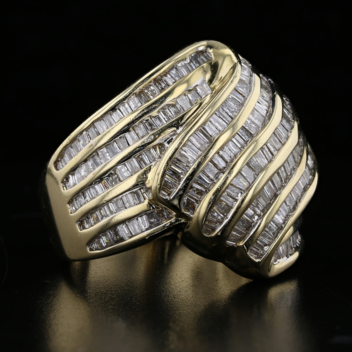 Vintage Diamond Baguette Ring –