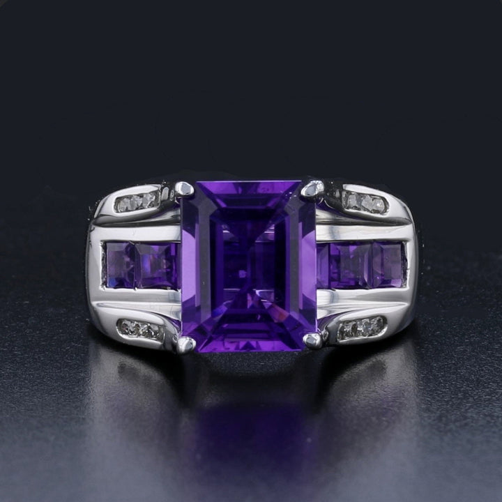 Vintage Amethyst and Diamond Ring