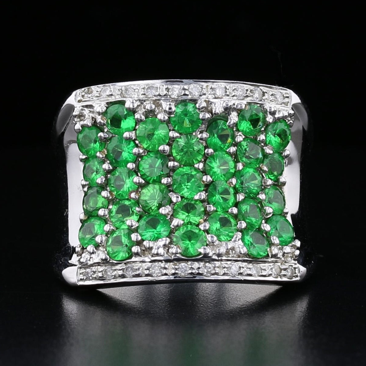 Tzavorite Diamond Ring