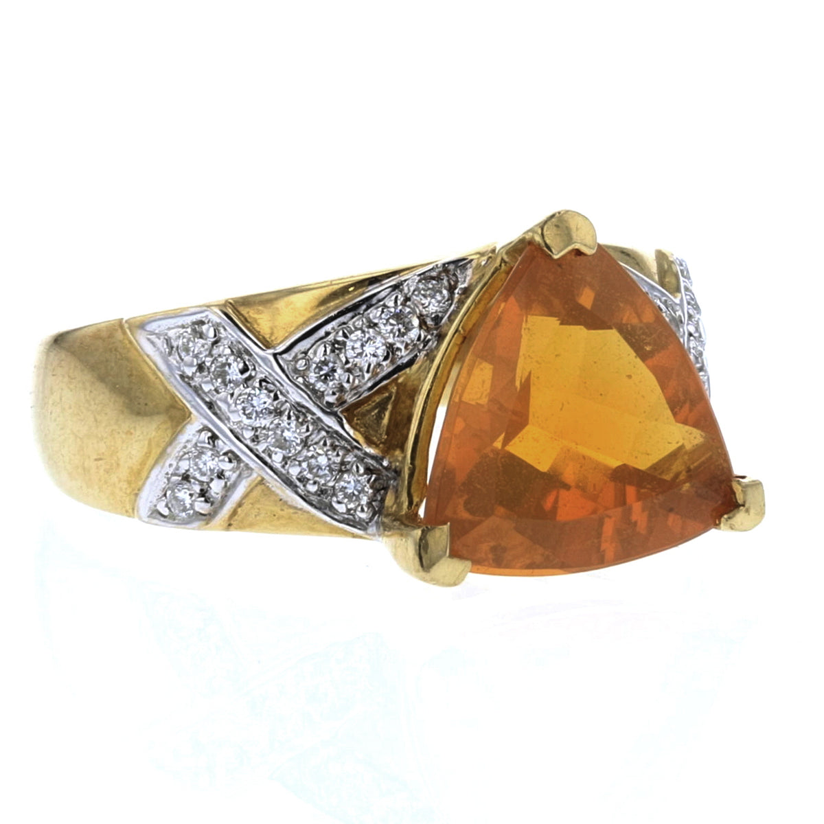 Brazilian Fire Opal Diamond Ring   893036