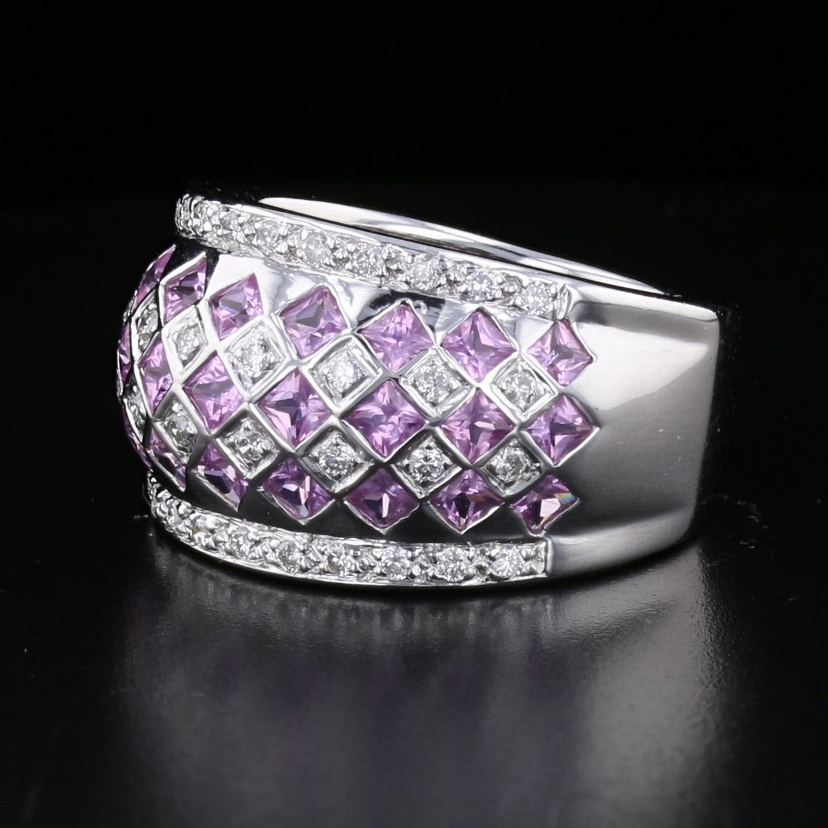 Pink Sapphire Diamond Ring   893042