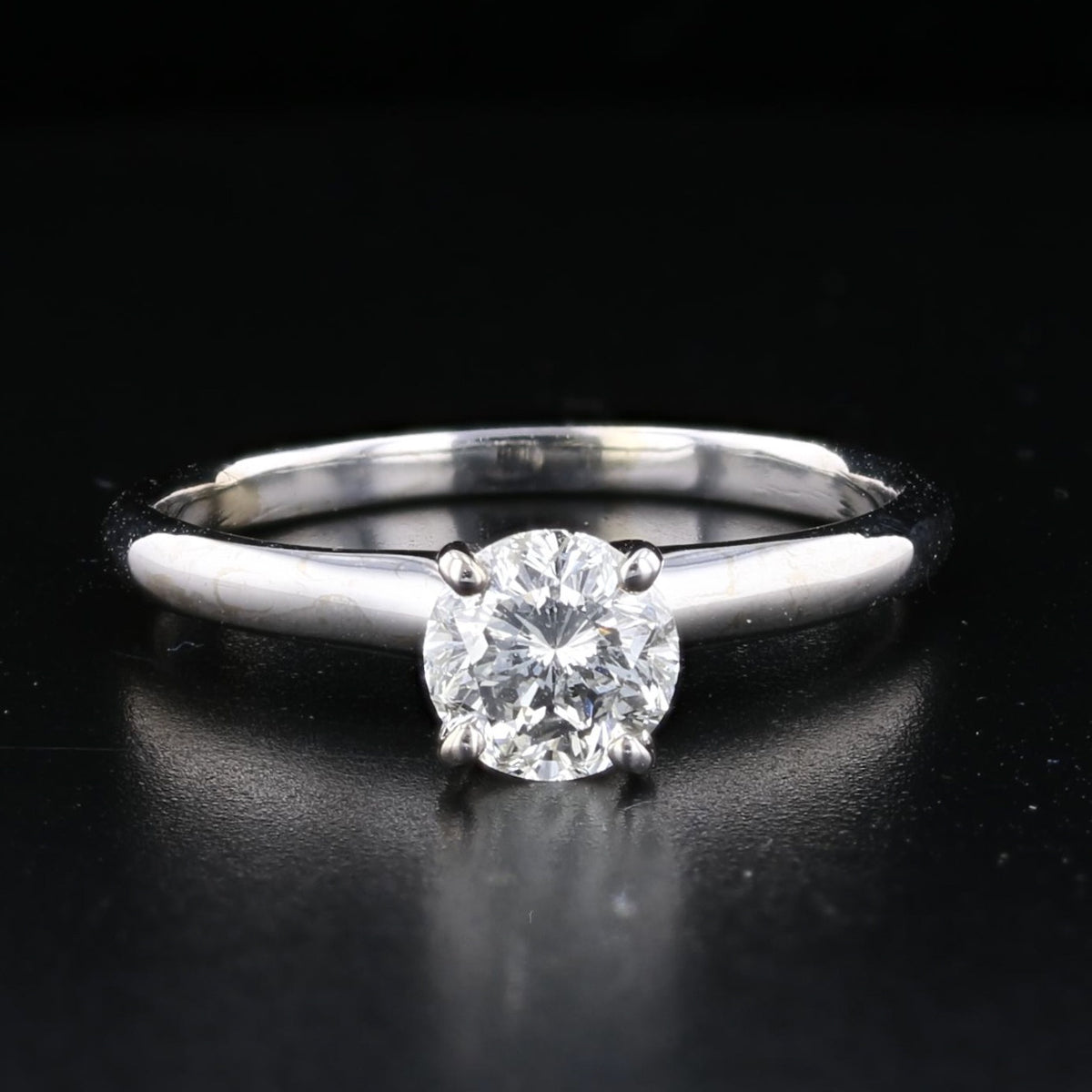 Solitaire Diamond Ring White Gold