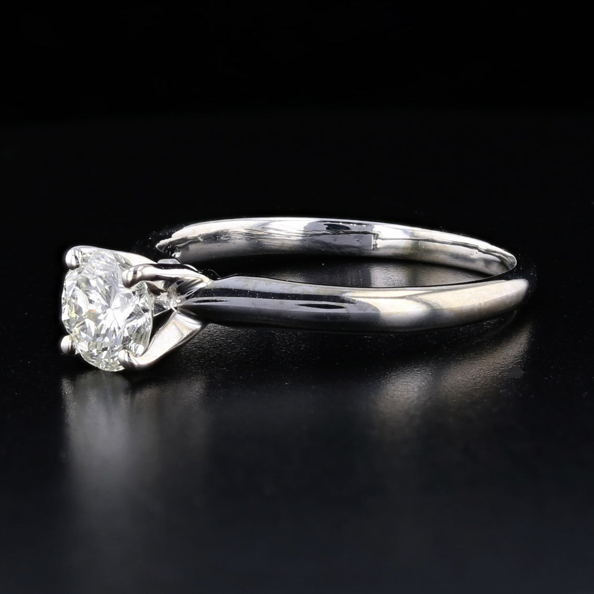 Solitaire Diamond Ring White Gold