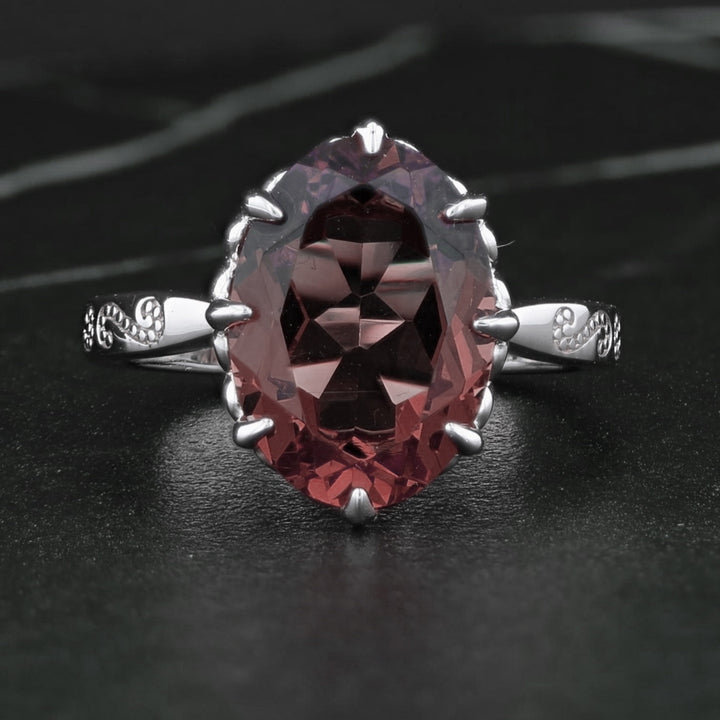 VooDooStone Ring with Fleur De Lis Prongs Ring