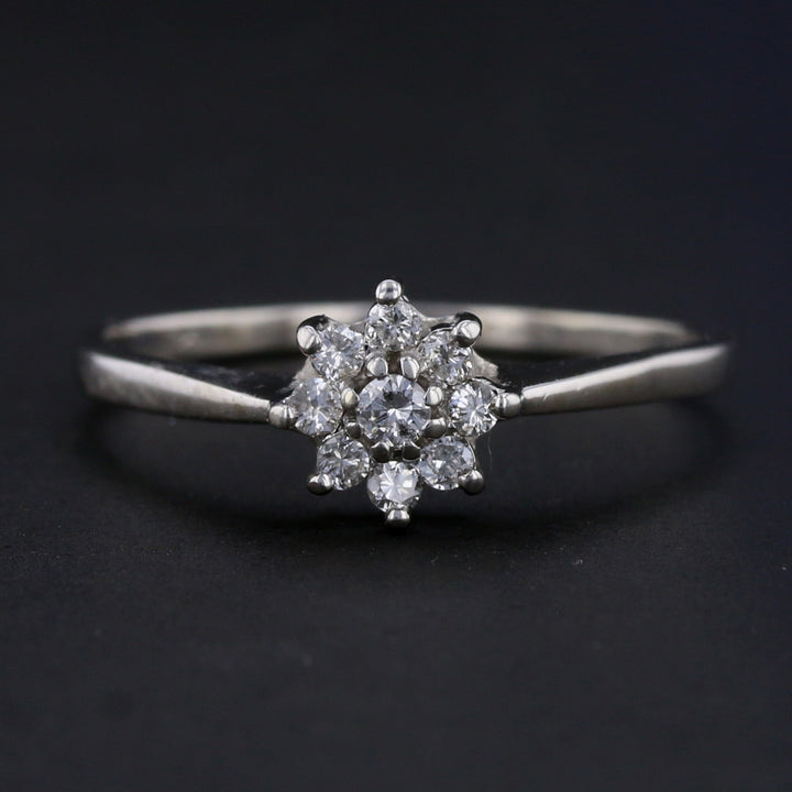 Vintage Diamond Ring White Gold
