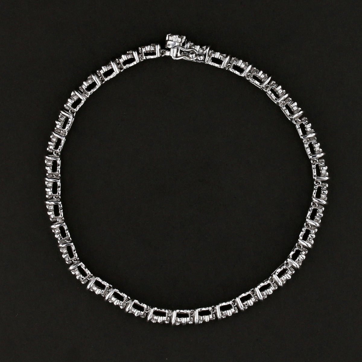 Vintage Diamond Bracelet White Gold