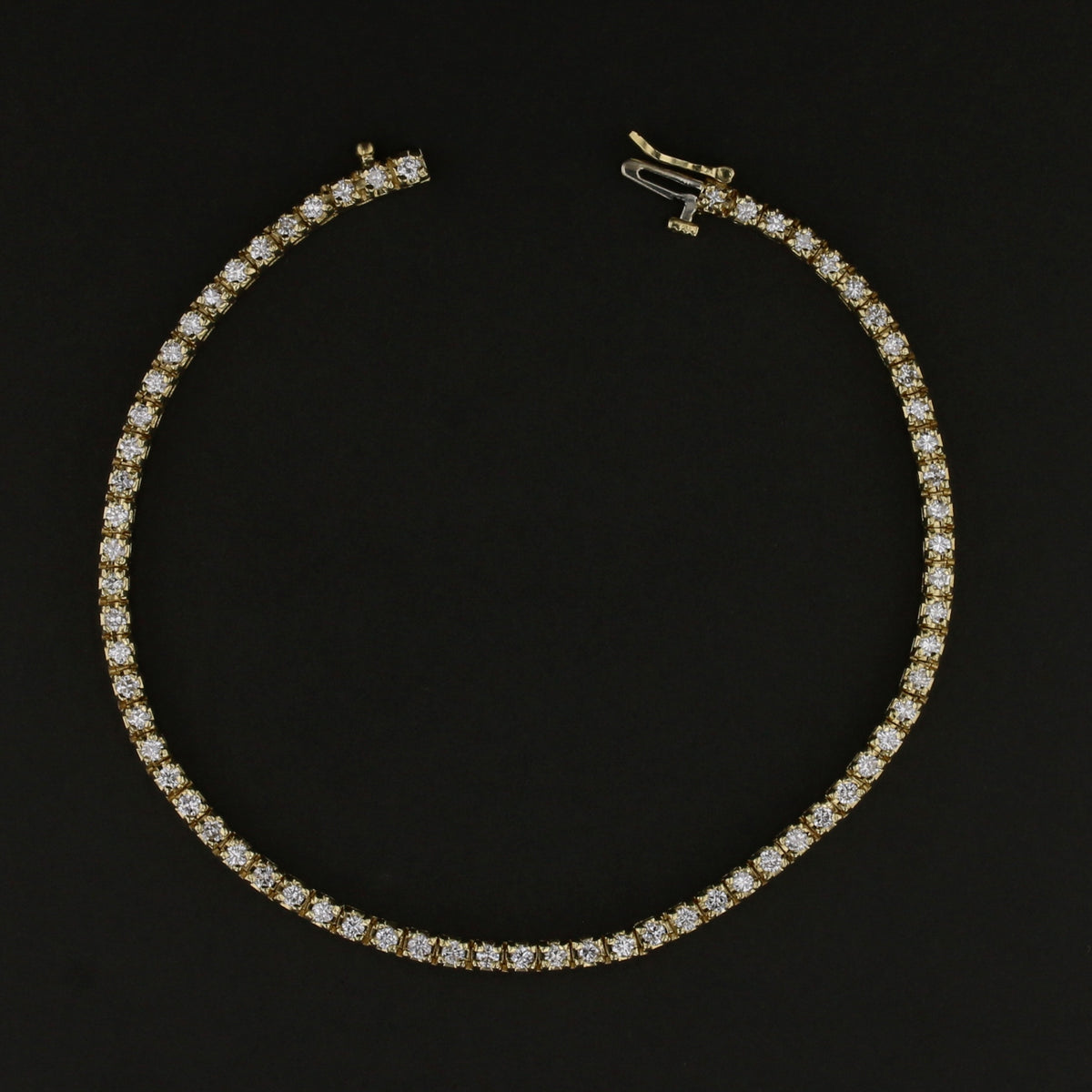 8" Diamond Tennis Gold Bracelet