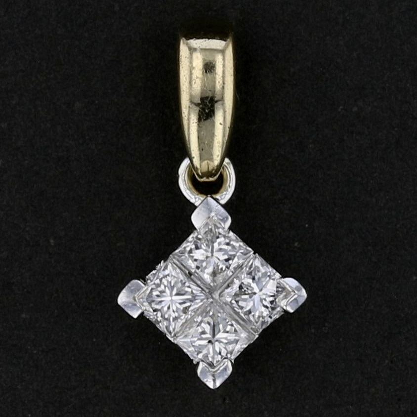 Vintage Diamond Pendant Yellow Gold