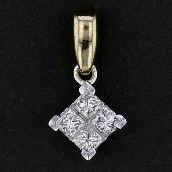 Vintage Diamond Pendant Yellow Gold
