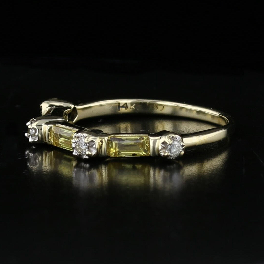 Lemon Citrine Diamond Band   893504