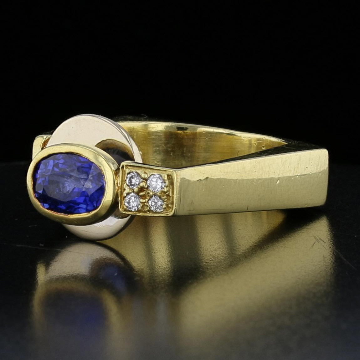 Sapphire Diamond Unique Ring   893510