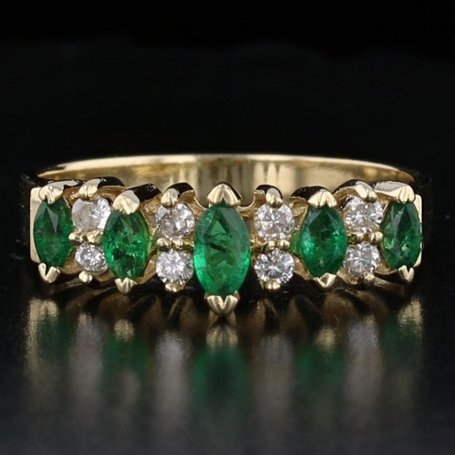 Vintage Emerald and Diamond Ring