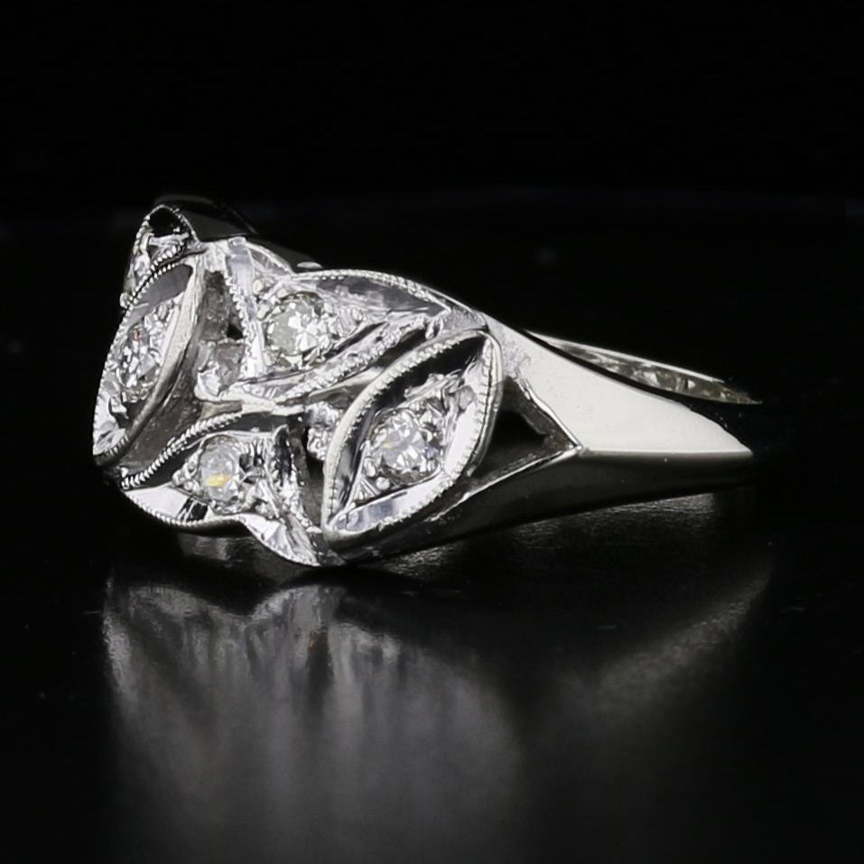 Vintage White Gold Diamond Ring