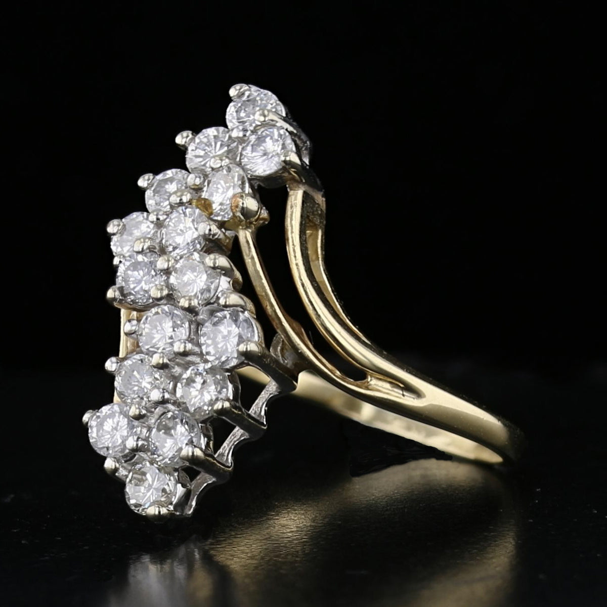 Vintage Diamond Cluster Ring