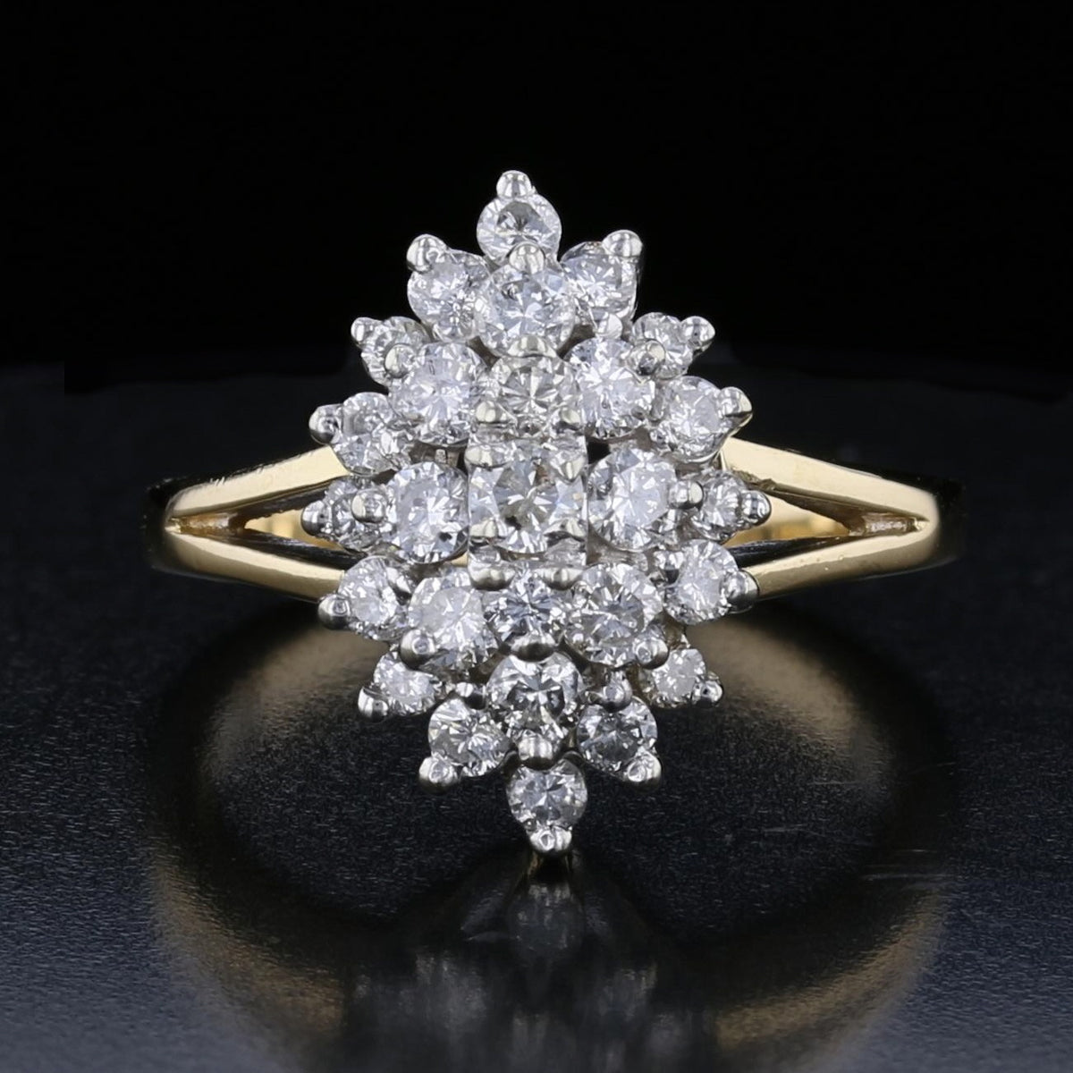Vintage Diamond Cluster Ring