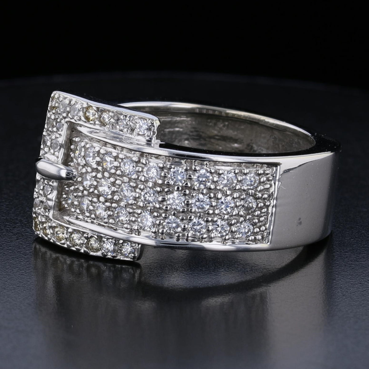 Belt Buckle Diamond Ring   893539