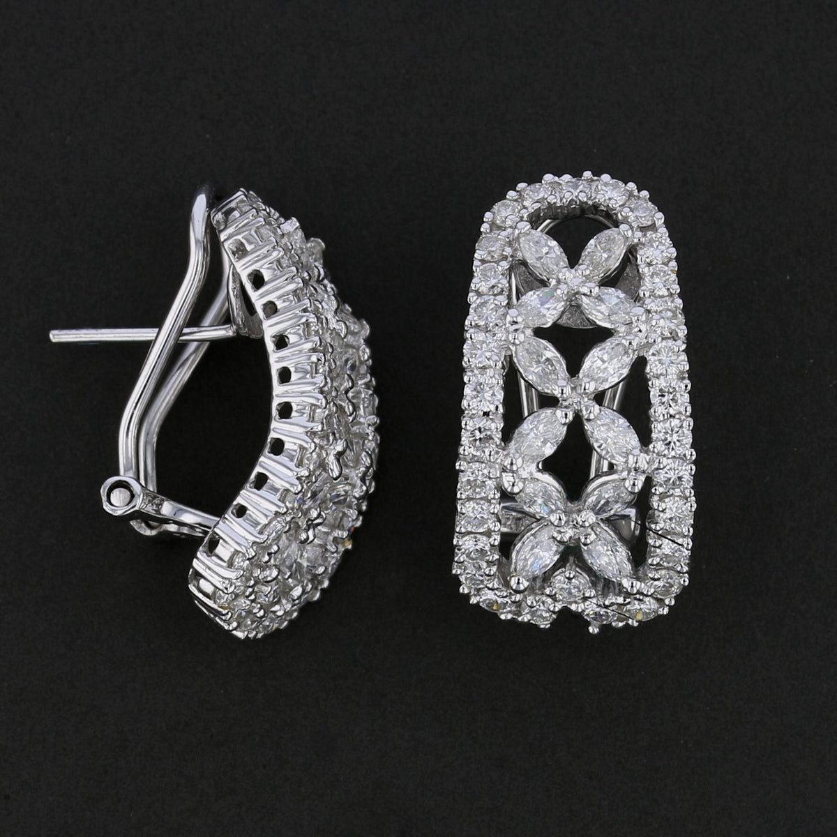 Vintage 4.90 Carat Diamond Earrings