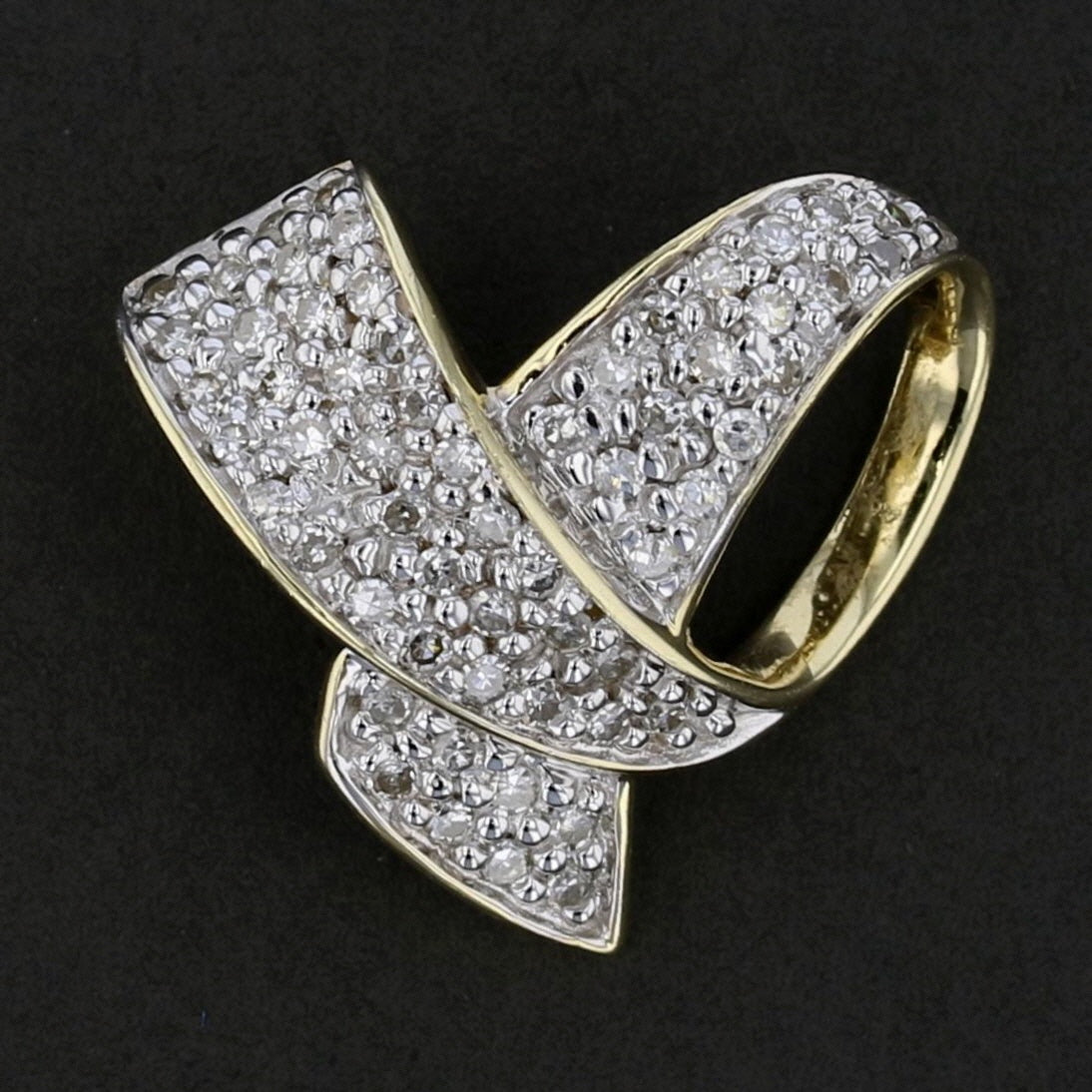 Vintage Diamond Ribbon Pendant