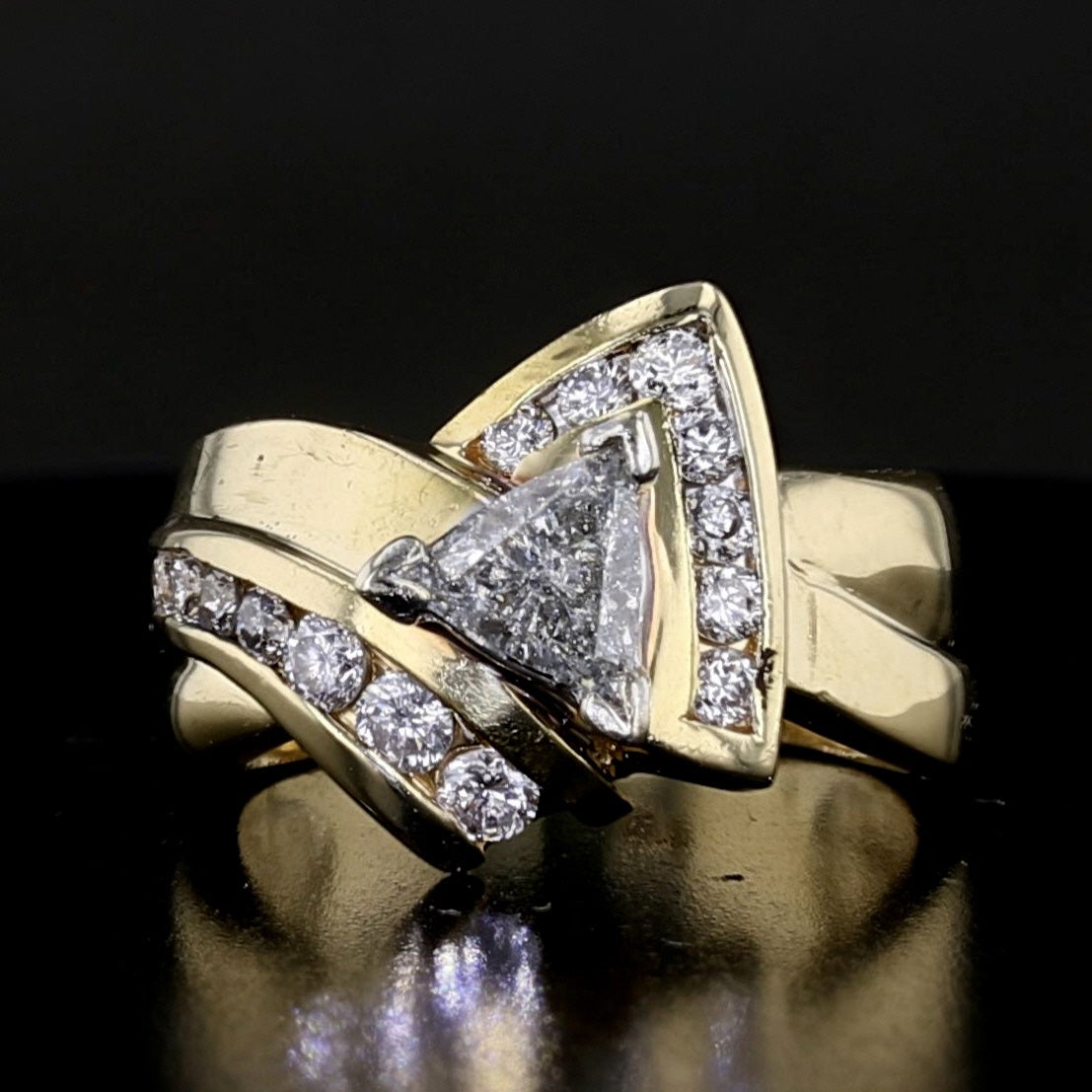 Vintage Triangle Diamond Ring