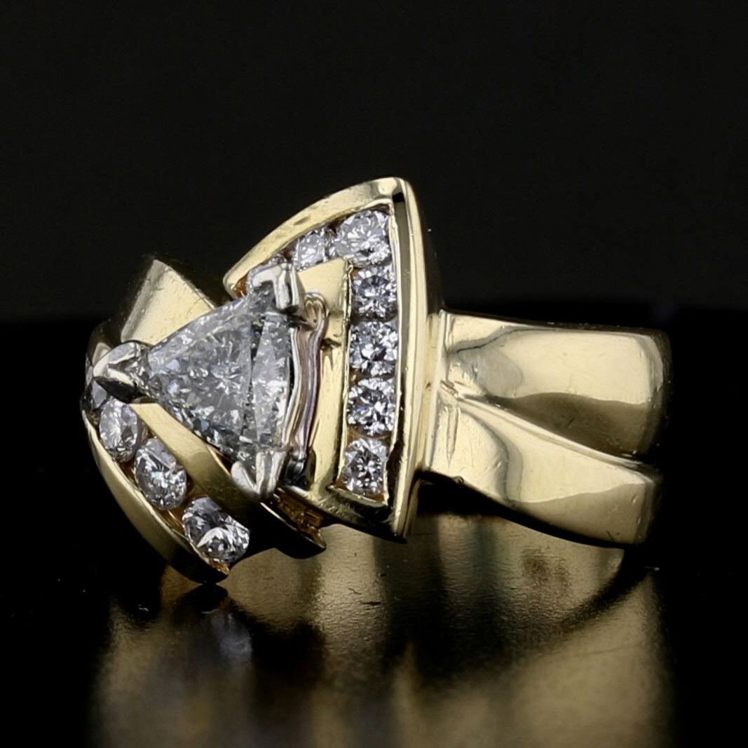 Vintage Triangle Diamond Ring