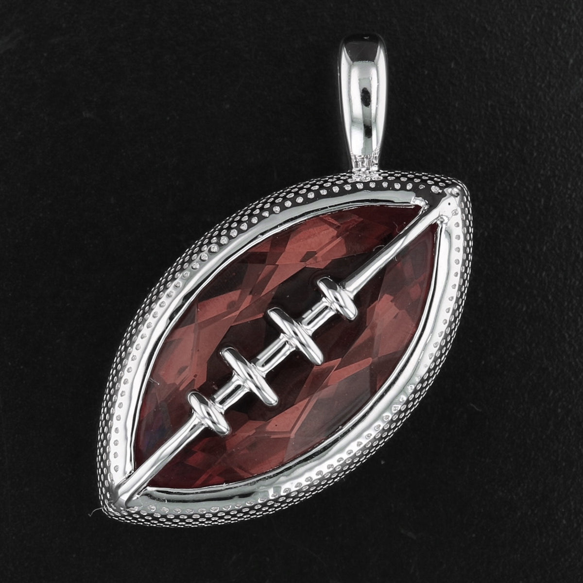 VooDooStone Football Pendant in Sterling Silver