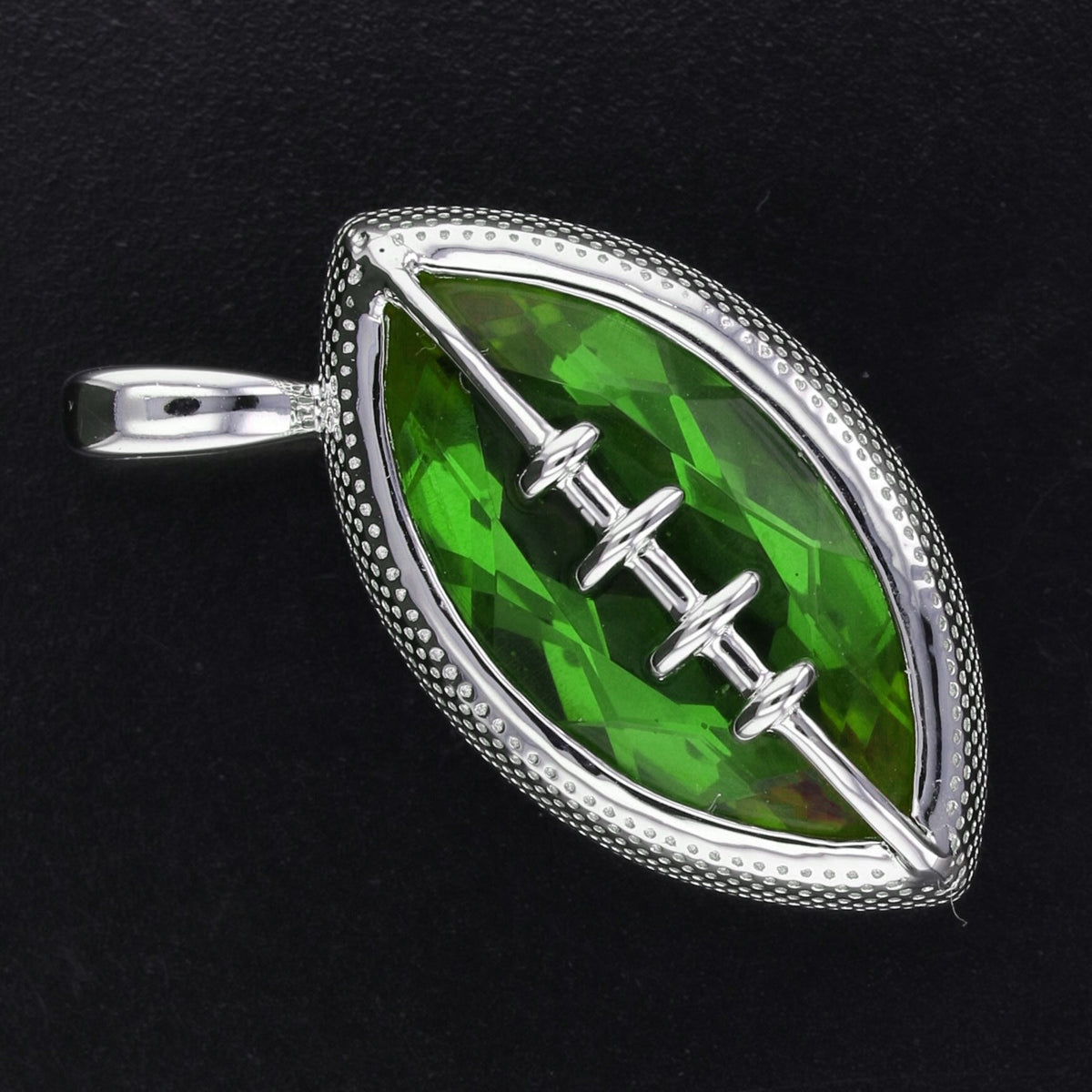 VooDooStone Football Pendant in Sterling Silver