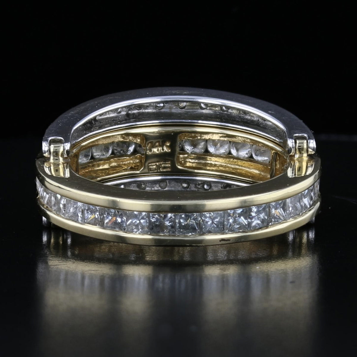 Vintage Three-Row Diamond Band