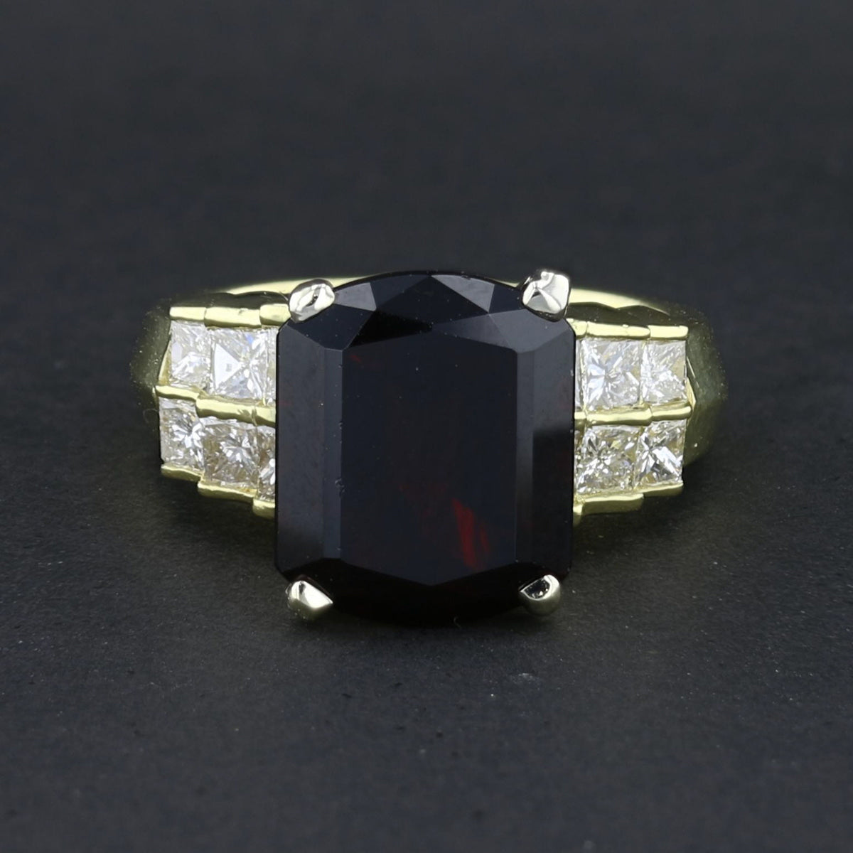 Garnet Diamond Ring