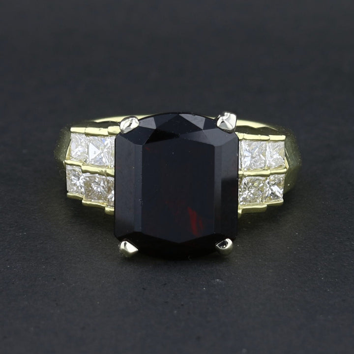 Garnet Diamond Ring