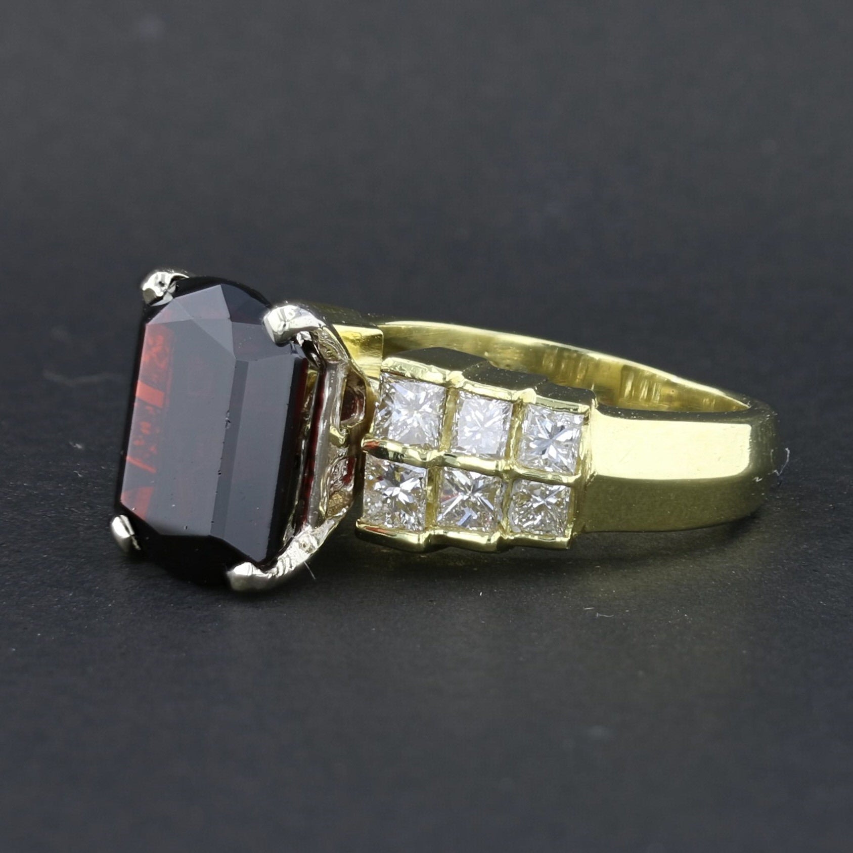 Garnet Diamond Ring - David's Antiques & Jewelry