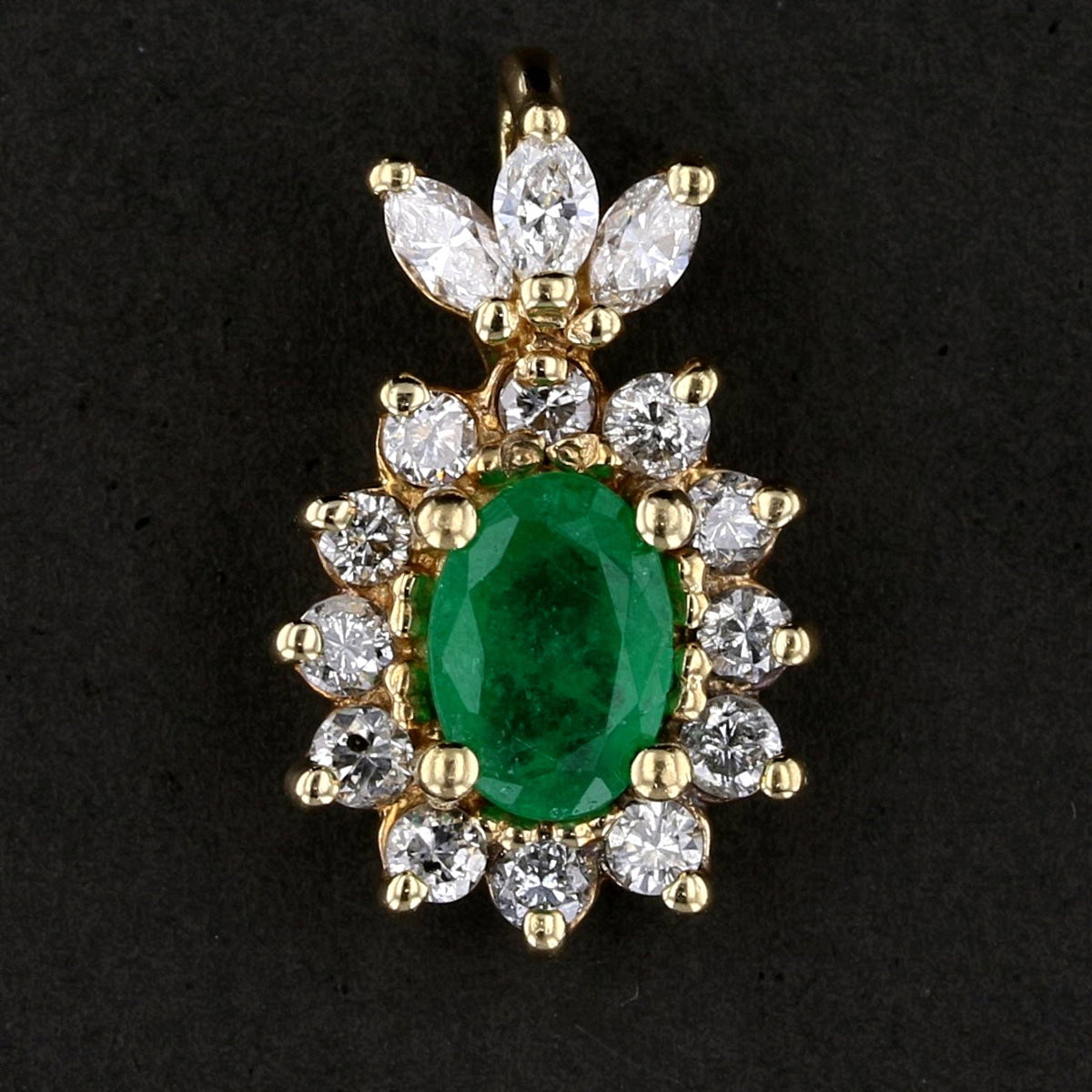 Vintage Emerald and Diamond Pendant