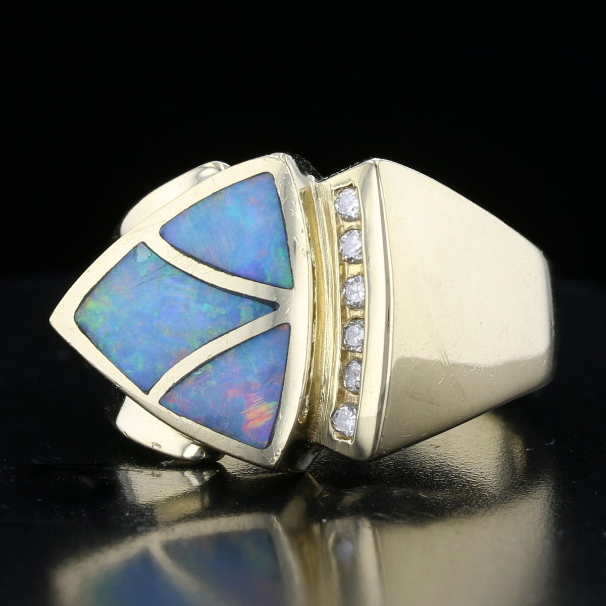 Opal Diamond Ring