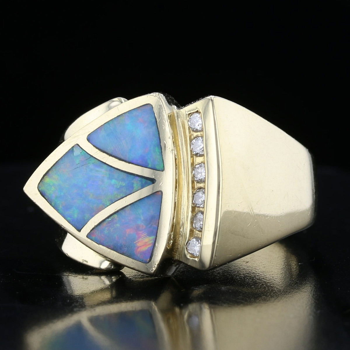 Opal Diamond Ring
