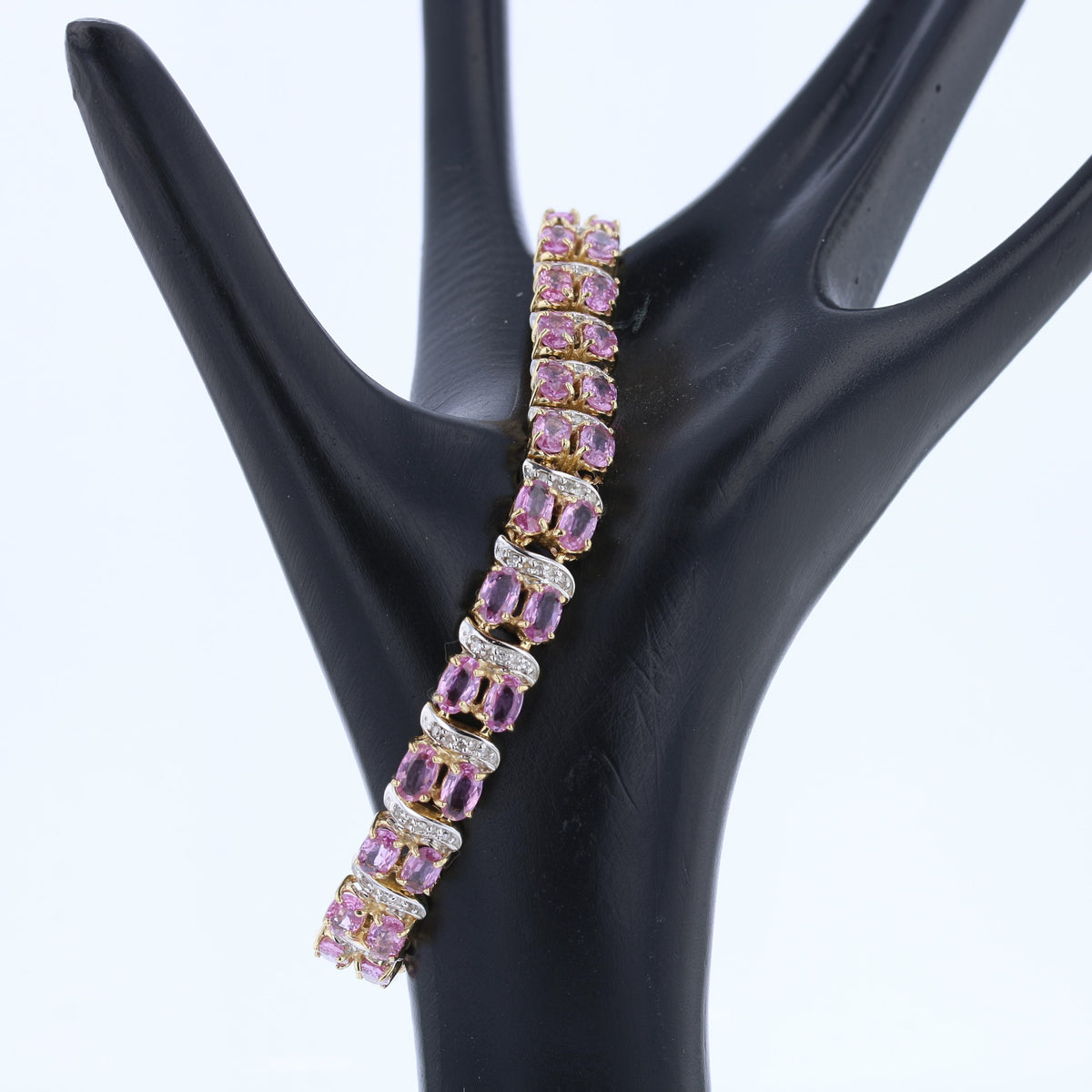 Pink Sapphire Diamond Bracelet 7"