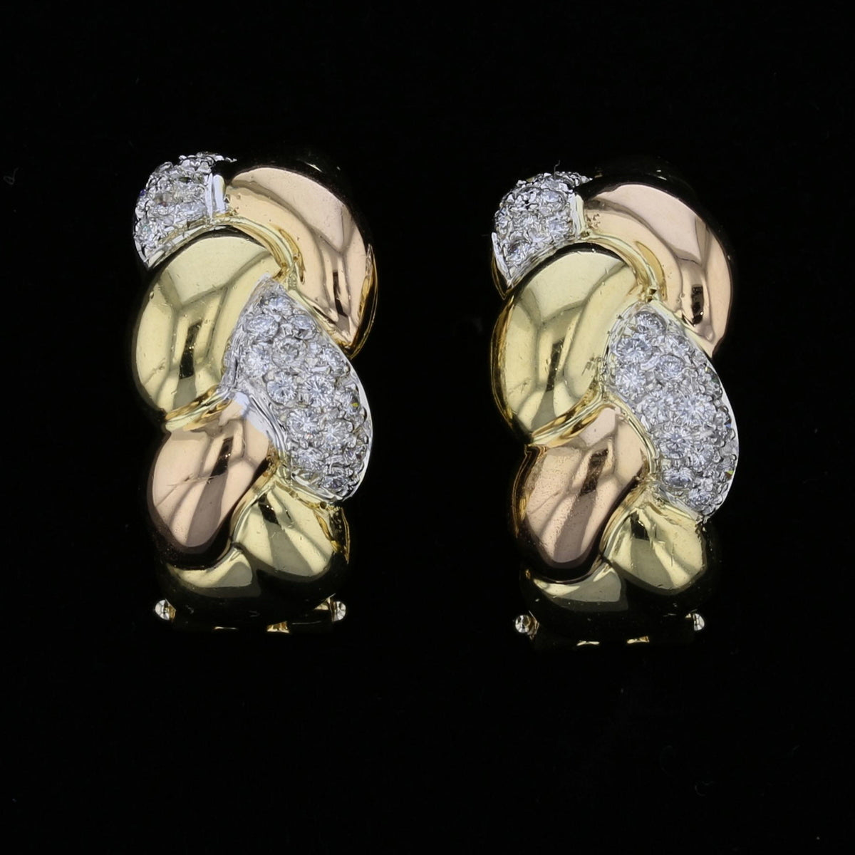 Diamond French Clasp Earrings