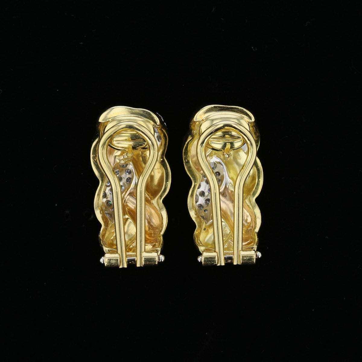 Diamond French Clasp Earrings