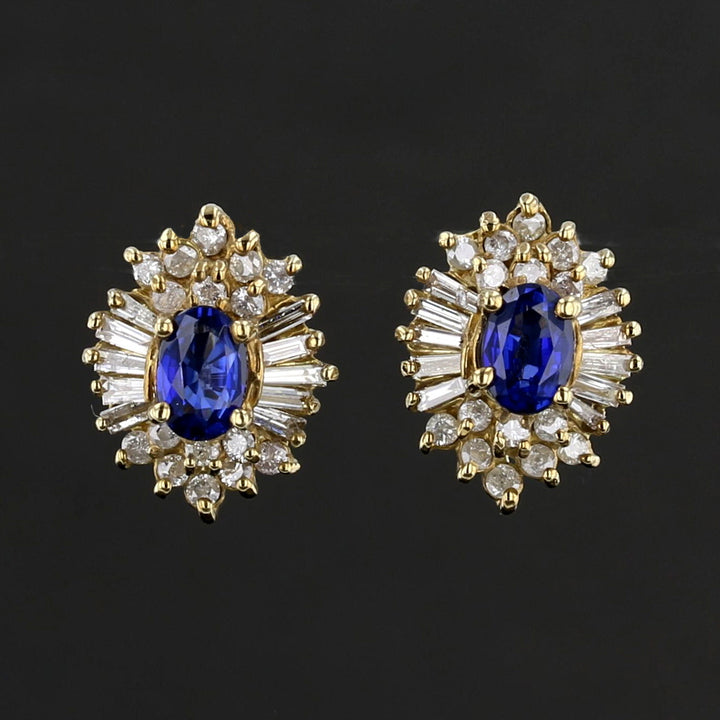 Sapphire Diamond Studs