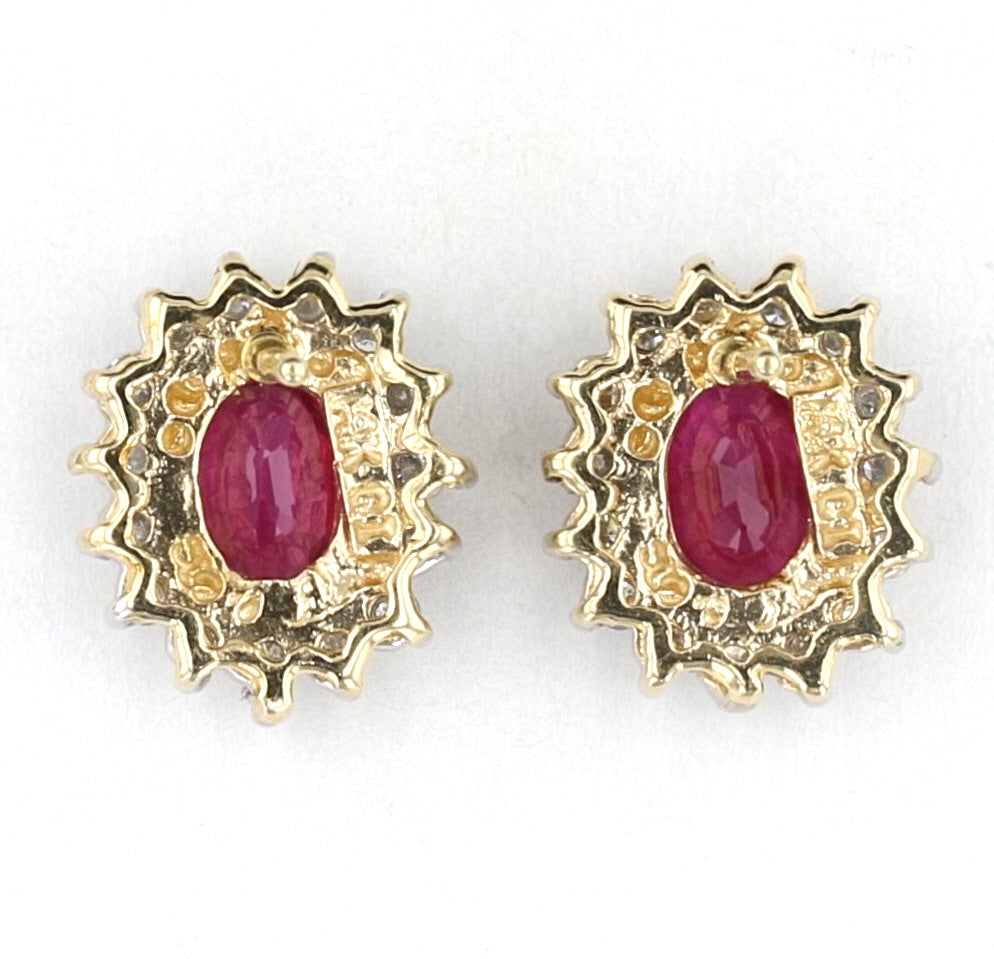 Ruby Diamond Studs