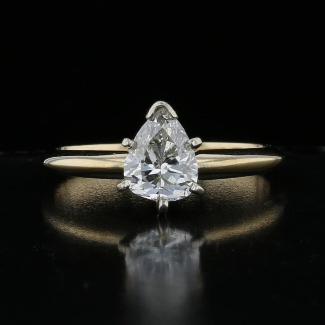 Solitaire Pear Shape Diamond Ring