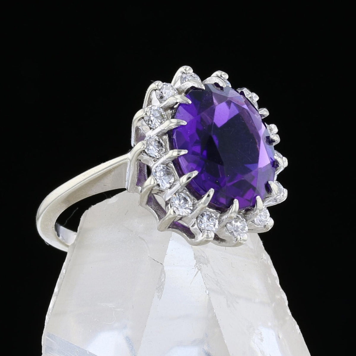 'Diana' Amethyst & Diamond Ring