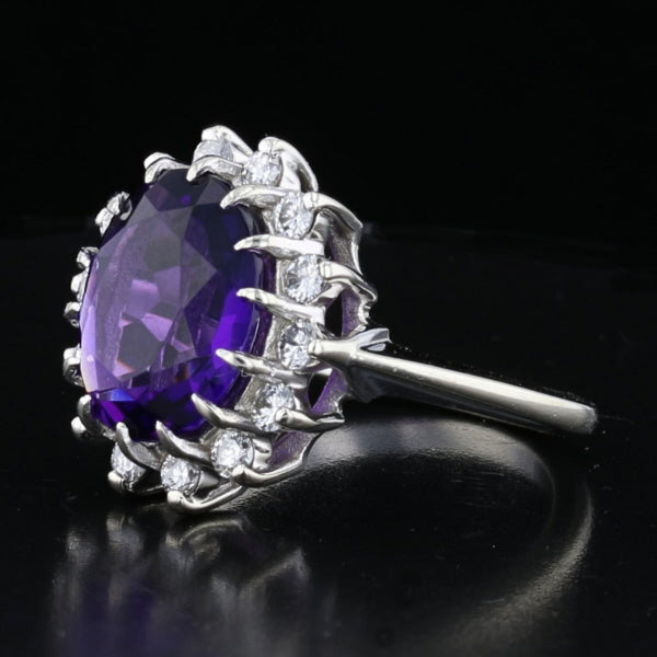 'Diana' Amethyst & Diamond Ring